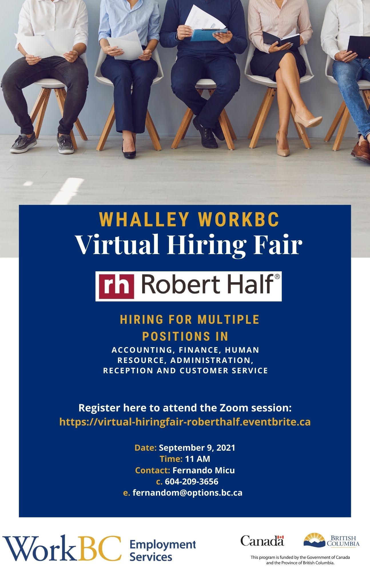 WorkBC Whalley Virtual Hiring Fair with Robert Half | Surrey WorkBC